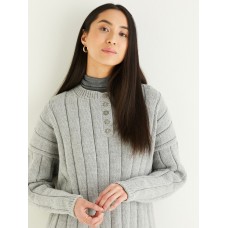 FREE RIBBED CLASSIC HENLEY SWEATER IN HAYFIELD SOFT TWIST