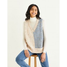 FREE PIECED TOGETHER VEST IN HAYFIELD BONUS CHUNKY TWEED