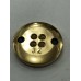 Gold Edge Teal Center 32L Button