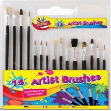15 paint brushes