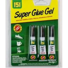 151 Super Glue Gel 3x3g