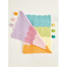 FREE CROCHET RAINBOW WAVE BLANKET IN SNUGGLY DK
