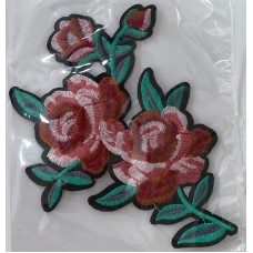 iron on motif Red Pink Rose 16cm