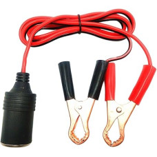 Car Battery Clip to 12v Socket Cable