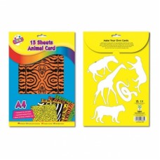 A4 Animal Print Card Pack