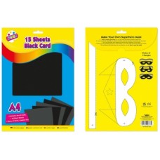 A4 Black Card Pack