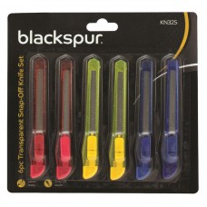 blackspur 6pc snap off knife set