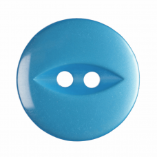 Button Fish Eye Mid Blue