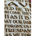 Lords Prayer Large Wooden Cross Engraved