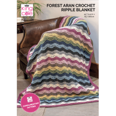 FREE King Cole Forest Aran Crochet Blanket 