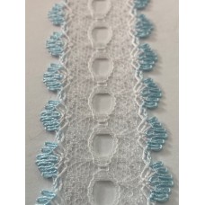 Knitting in Lace White/Blue