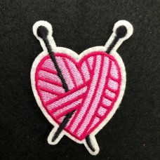Motif Knitted Heart Iron on