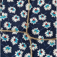 Fat Quarter Navy flowers 001
