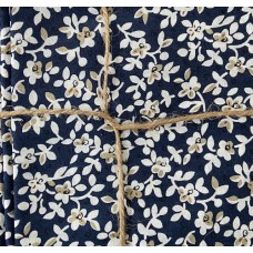 Fat Quarter Navy flowers 002