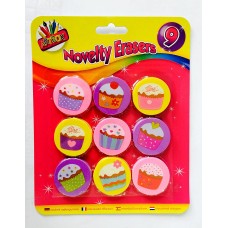 9 Novelty Erasers