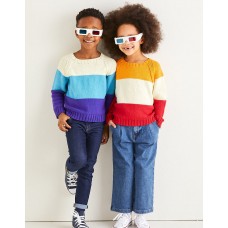 FREE KIDS COLOUR BLOCKING SWEATER IN SNUGGLY REPLAY DK