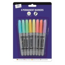 8 Pastel Permanent Markers