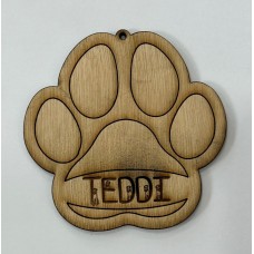 Dog Paw Engraved
