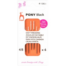 Pony Easy Thread Needles Black