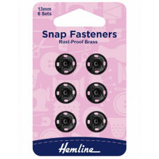 Snap Fasteners Black 13mm