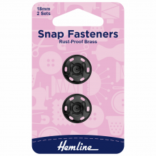 Snap Fasteners Black 18mm