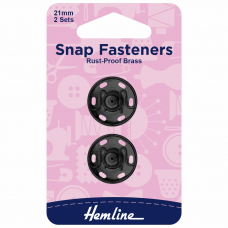 Snap Fasteners Black 21mm
