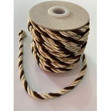Twisted Cord Brown/Cream/White 6mm