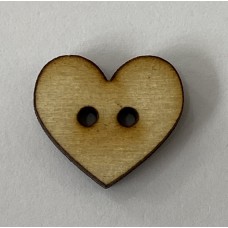 Wooden Heart button