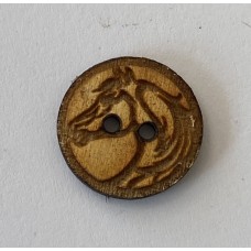 Wooden horse button