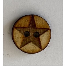 Wooden Star button
