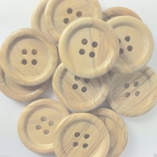 Button Wood Effect 4 hole 